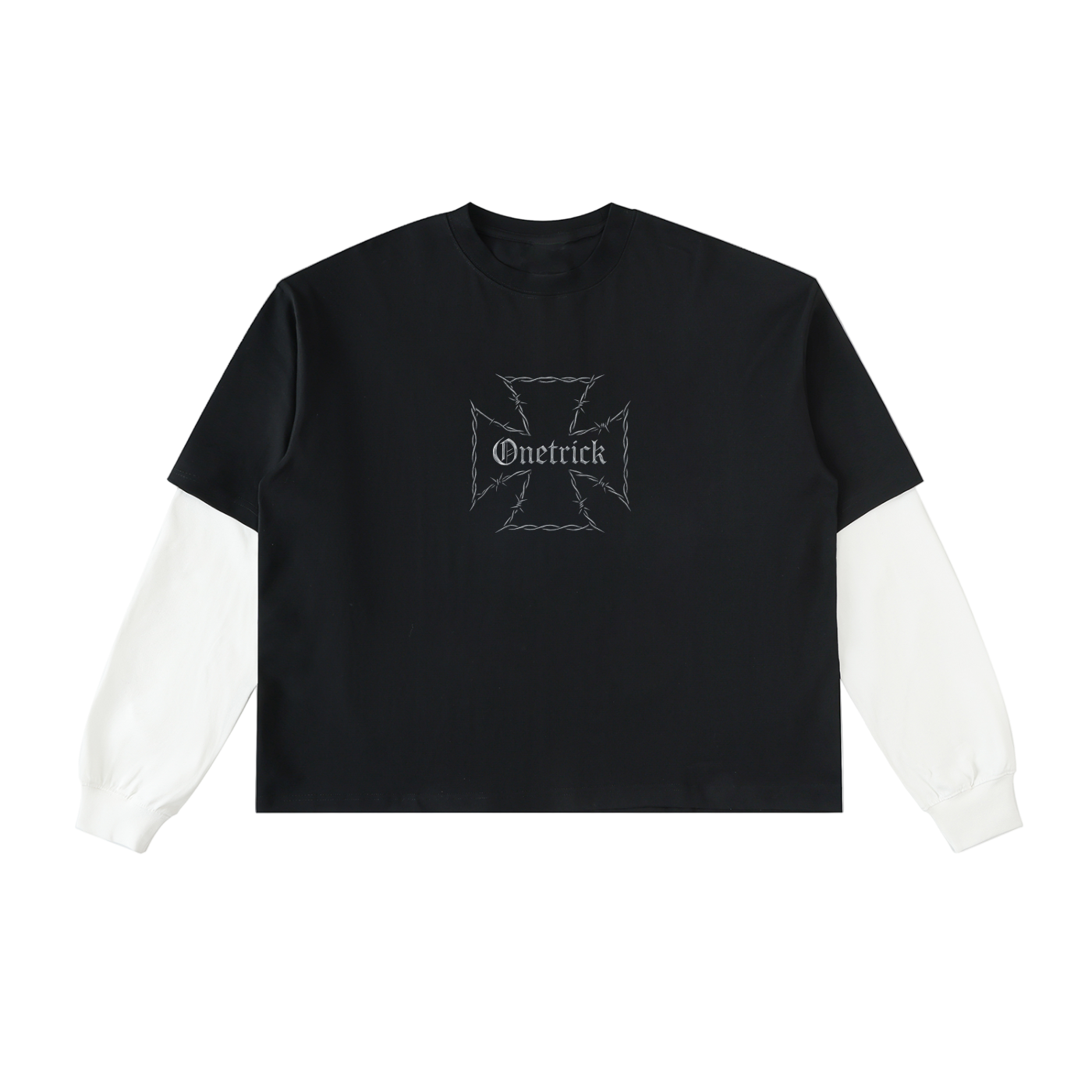 Barbed Iron Cross Layered Tee – Onetrick