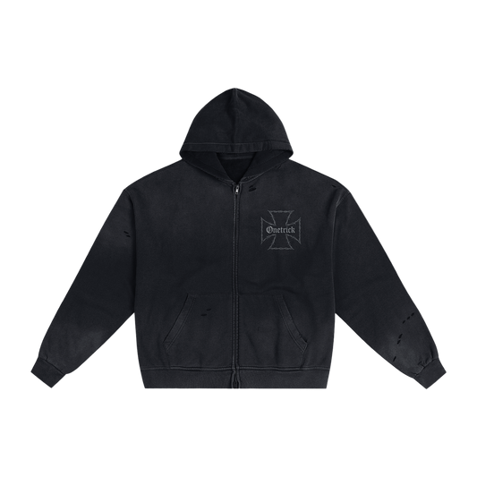 Barbed Iron Cross Zip-up
